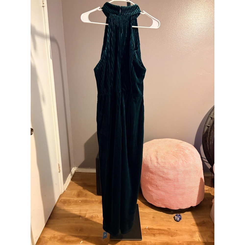 Cupshe Emerald Green Sleeveless Romper Halter Pleated‎ Jumpsuit L CAA13E4L004RR